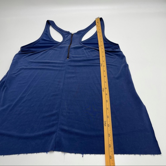 H&M Sleeveless Blue Tank Top Back Zipper Detail - Picture 6 of 12